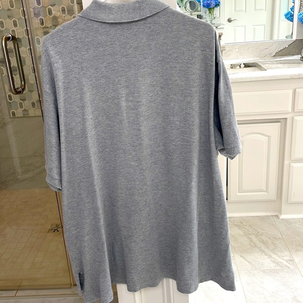 Ralph Lauren gray polo 2XB with navy polo emblem - Picture 3 of 5